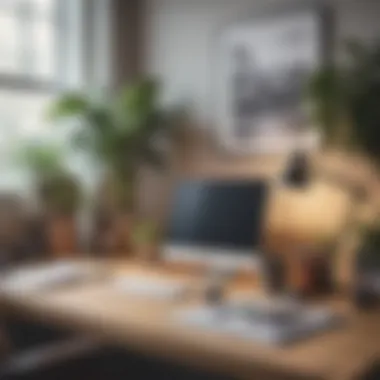 Personalized Workspace Inspiration Personalized desk space adorned with inspiring decor and plants