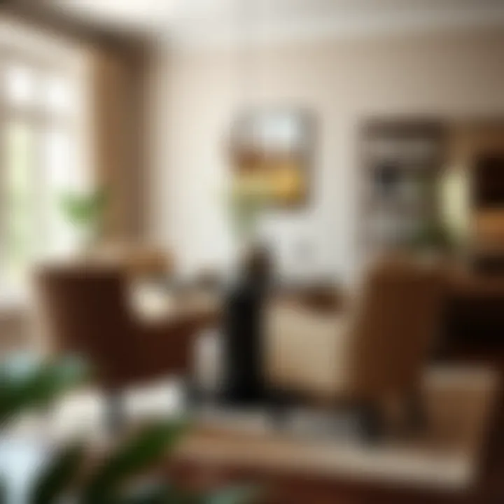 Inviting Plush Accent Chairs Cozy dining setting with plush accent chairs