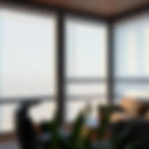 Elegant design of automated cellular blinds showcasing modern aesthetics