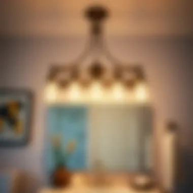 Elegant five-light bathroom fixture enhancing modern design