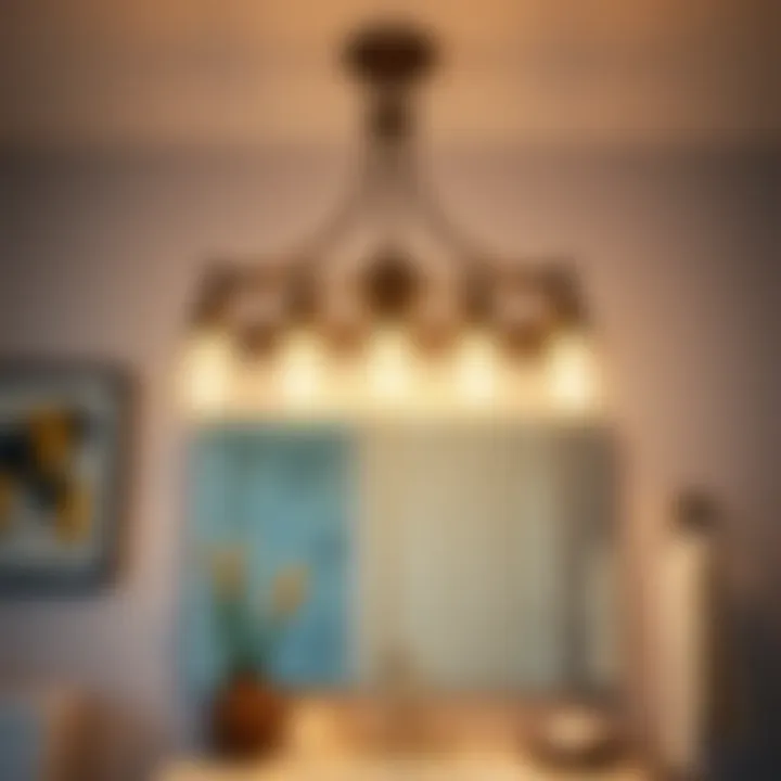 Elegant five-light bathroom fixture enhancing modern design