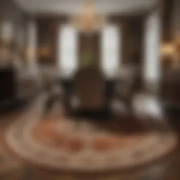 Elegant dining room rug that enhances the aesthetic appeal