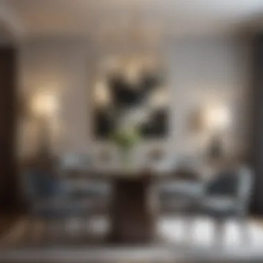 Chic Contemporary Dining Room Set Contemporary four-piece dining room set with chic decor.