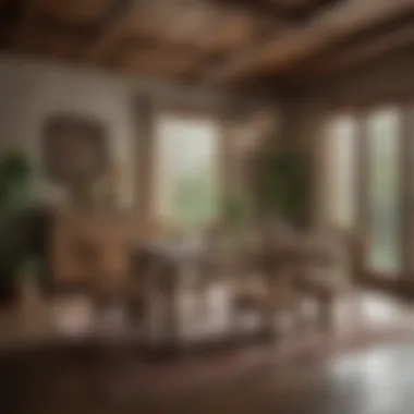 Rustic Four-Piece Dining Room Experience Cozy dining room featuring a four-piece set in a rustic setting.