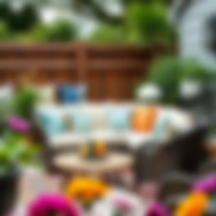 Colorful Outdoor Cushions Enhancing Garden Furniture Colorful outdoor cushions enhancing garden furniture