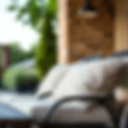 Elegant outdoor cushions on a stylish patio chair