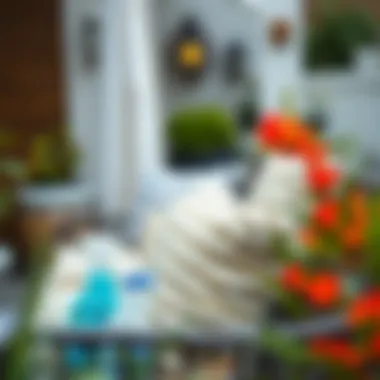 Maintenance of Outdoor Cushions with Cleaning Supplies Maintenance of outdoor cushions with cleaning supplies