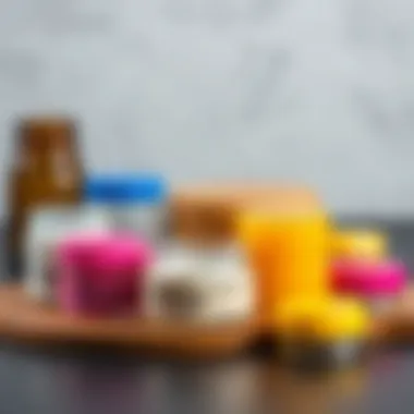 Variety of materials used in 3 oz containers