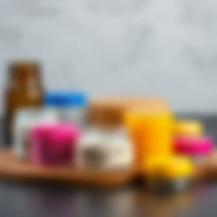 Variety of materials used in 3 oz containers