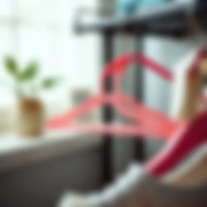 Practical applications of pink hangers in home organization