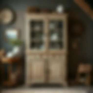 Charming Rustic Vintage Cabinet Rustic china cabinet styled with vintage decor items
