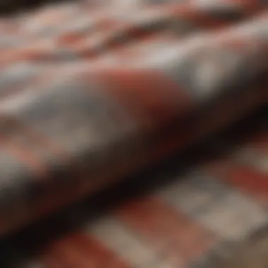 Close-up of flannel fabric showcasing its texture and warmth