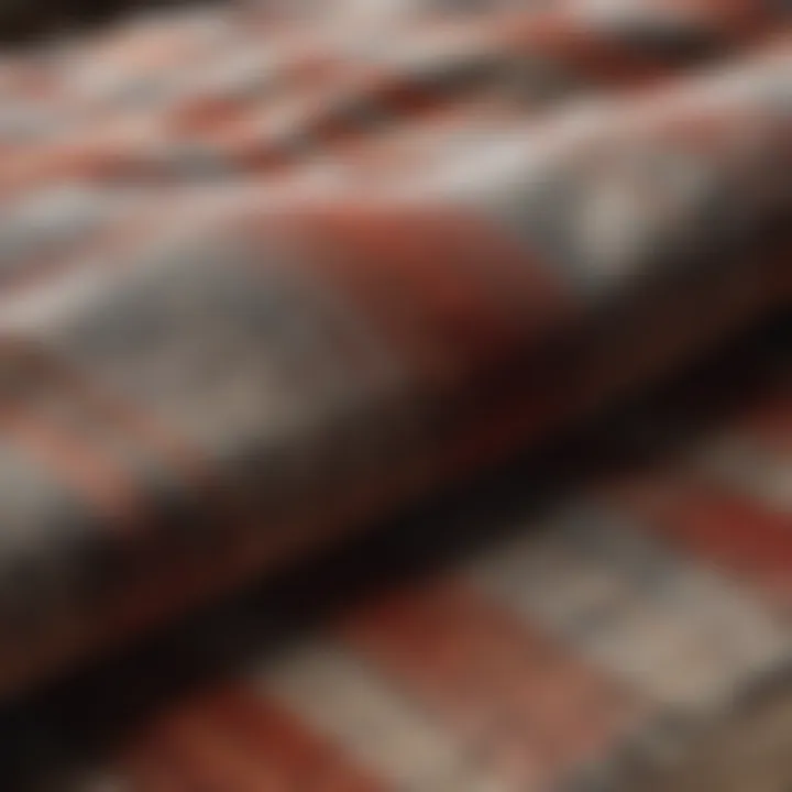 Close-up of flannel fabric showcasing its texture and warmth