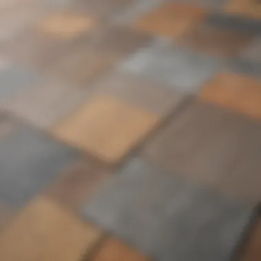 Diverse Materials for Deck Tiles Close-up view of various deck tile materials suitable for outdoor use.