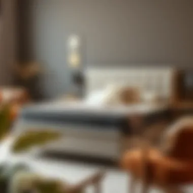 Upholstered Sophistication: A Stylish Bed Frame for Box Springs Stylishly upholstered bed frame complementing box spring