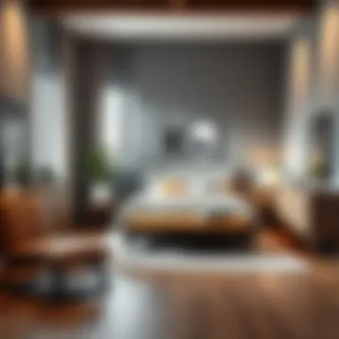 Contemporary bedroom design with stylish furniture