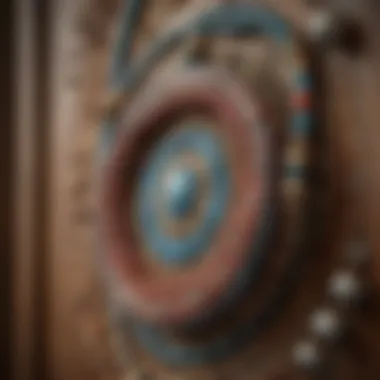 Close-up of intricately designed boho beads showcasing unique patterns and textures