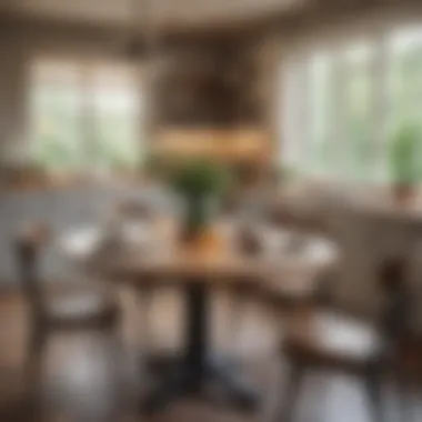 Cozy Round Table in a Kitchen Cozy round table in a casual kitchen environment