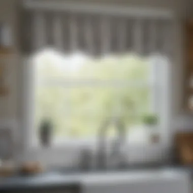 Contemporary Patterns for a Stylish Look Modern farmhouse window valance with geometric patterns
