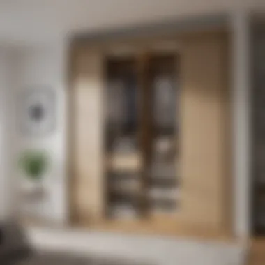 Efficient Organization: Inside a Sliding Door Wardrobe Interior view showcasing organized space within a sliding door wardrobe
