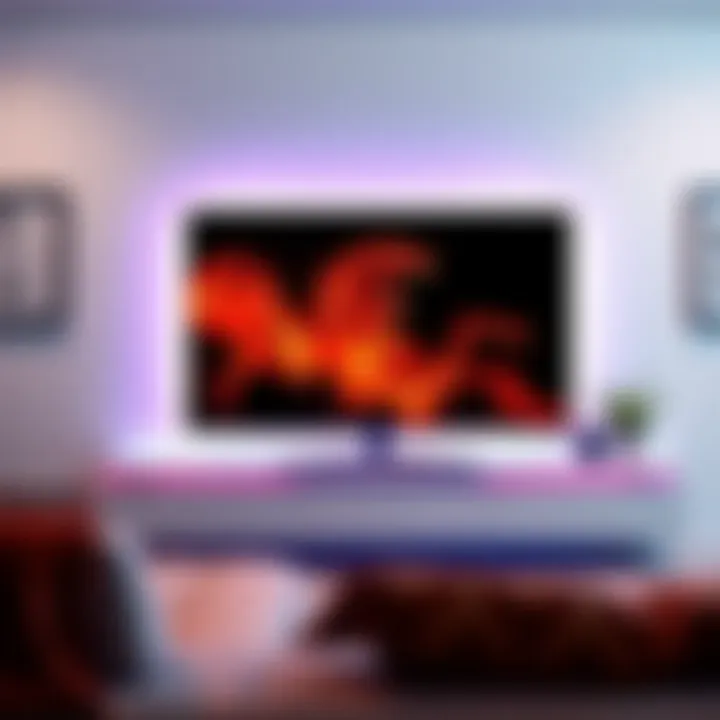 Sleek Modern Design Sleek modern gaming TV stand with RGB lighting