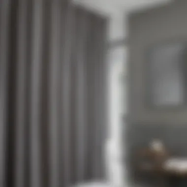 The Elegance of Grey Shower Curtains Elegant grey shower curtain enhancing modern bathroom decor