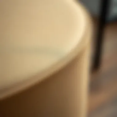 Close-up of Kvissle's unique material textures and finishes