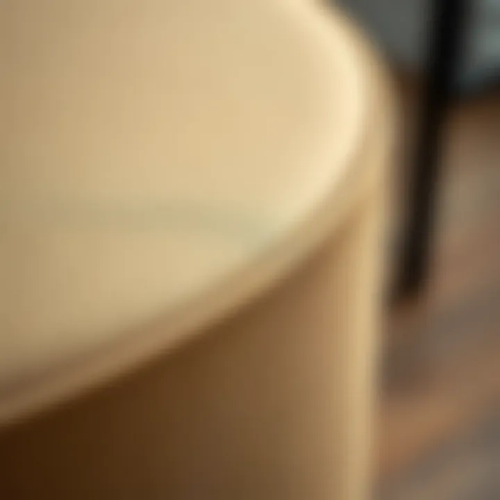 Close-up of Kvissle's unique material textures and finishes