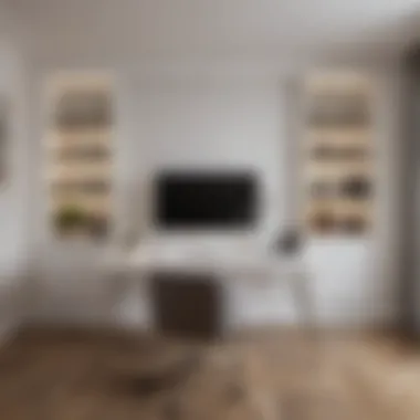 Contemporary Home Office with LED Aesthetics Aesthetic impact of LED lighting in a contemporary home office