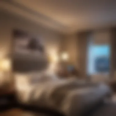Cozy Bedroom Ambiance with Night Lamp Projector Cozy bedroom ambiance created by a night lamp projector
