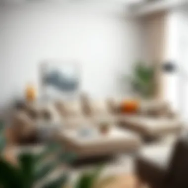 Modern sectional sofa in a cozy living room setting