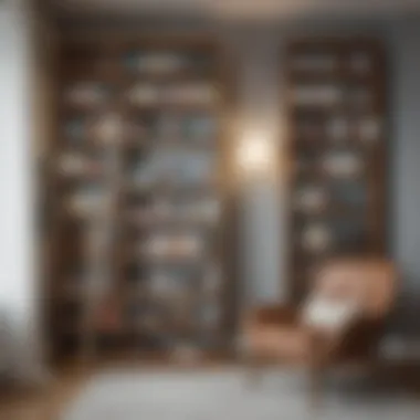 Creative Bookcase Arrangement Creative arrangement of a display bookcase that enhances room aesthetics