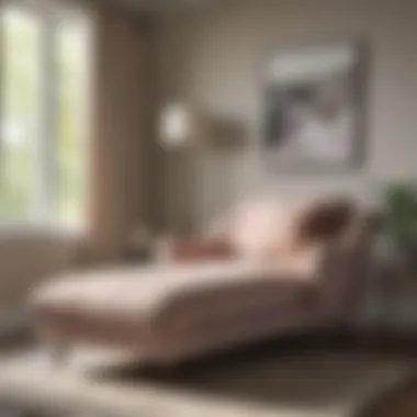 Single Arm Chaise Lounge in a Reading Nook Versatile single arm chaise lounge used in a cozy reading nook