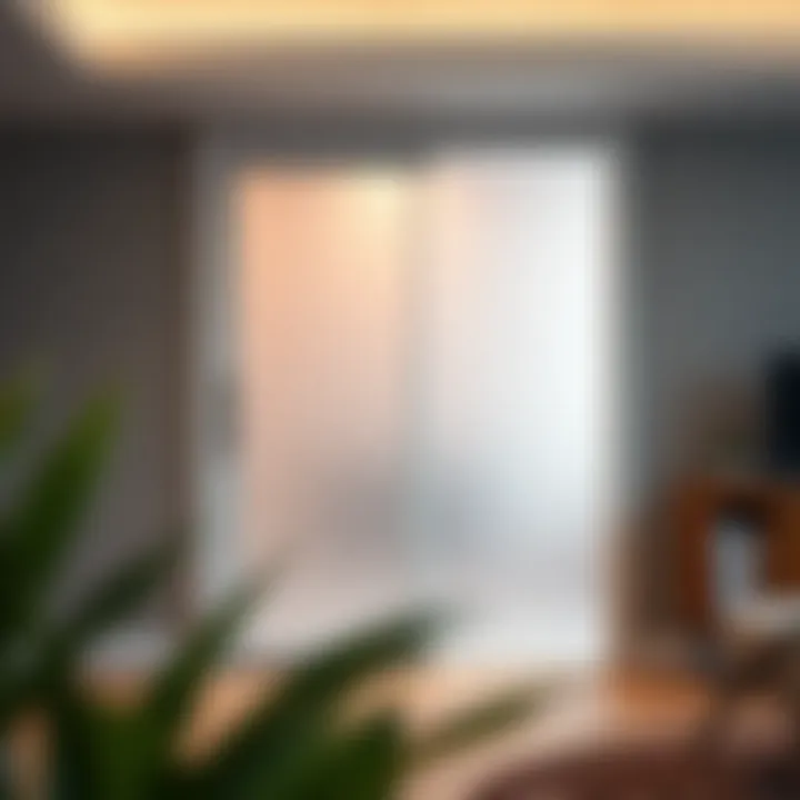 Elegant modern sliding door design with frosted glass