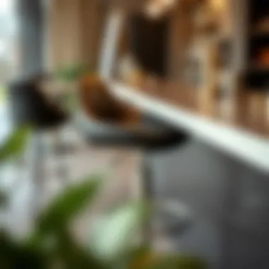 Ergonomic features of a bar stool