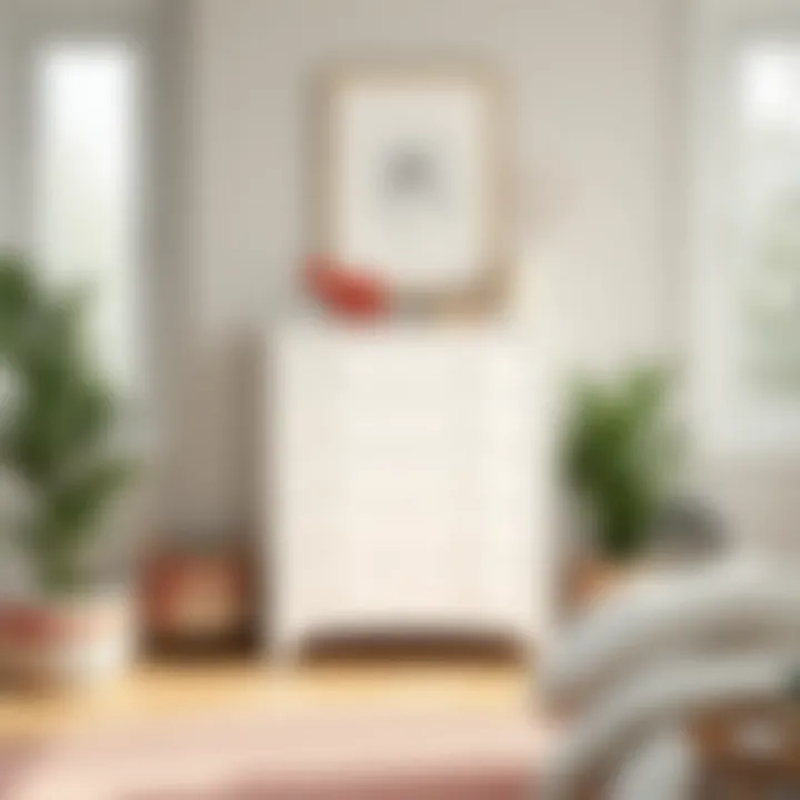 Sustainable Decor with White Chest of Drawers Sustainable white chest of drawers in eco-friendly decor