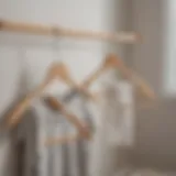 Stylish wooden hangers displayed in a nursery setting