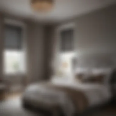 Elegant Bedroom with Blackout Blinds Elegant bedroom featuring blackout blinds that enhance sleep quality