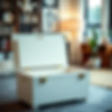 Modern Design Trends in Toy Chests A modern interpretation of a toy chest, showcasing contemporary design trends and aesthetics