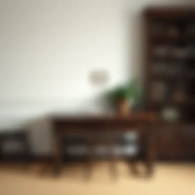 Historical shallow writing desk highlighting craftsmanship from past eras