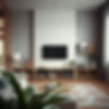 Contemporary interior showcasing optimized space with wall mounts