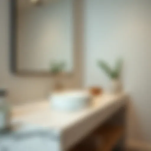 Elegant marble bathroom sink counter design