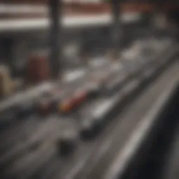 Innovative rail storage system design showcasing versatility in layout