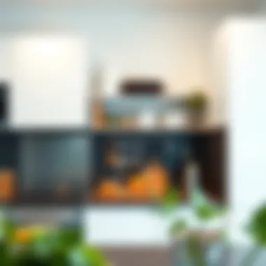 Compact wall-mounted storage solution in a modern kitchen