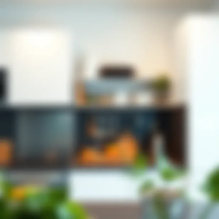 Compact wall-mounted storage solution in a modern kitchen