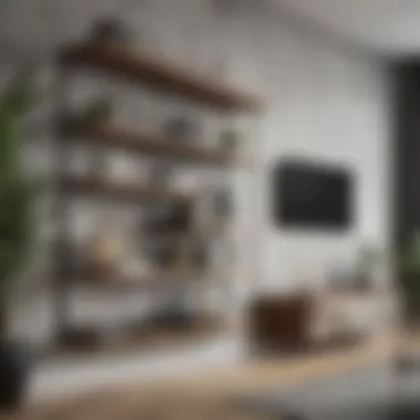 Contemporary Shelving Design in Home Decor Stylish shelving unit in a modern living room