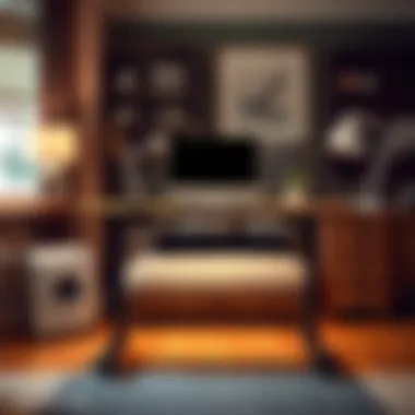 Container Store standing desk with adjustable features