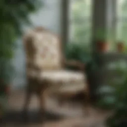 Charming vintage chair surrounded by greenery in Summerfield