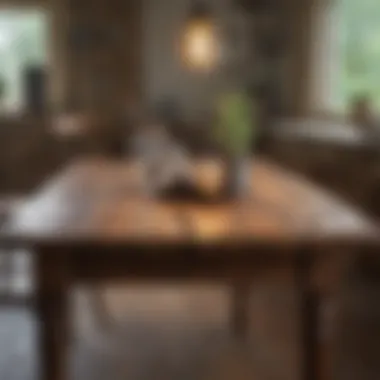 Rustic Wooden Table with Character Rustic wooden table showcasing second-hand charm