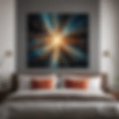 Elegant Abstract Wall Art Elegant abstract wall art in a modern bedroom setting
